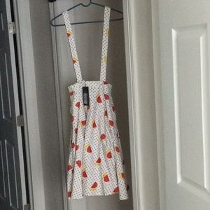 Mod Cloth suspender grapefruit swing skirt UK8 XS